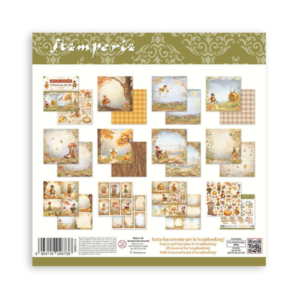 Stamperia Scrapbooking Small Pad 8"x8" 10/pkg - Whispering Woods