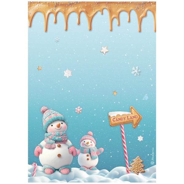 Stamperia Selection Rice Paper A4 Set of 6 - Candy Christmas