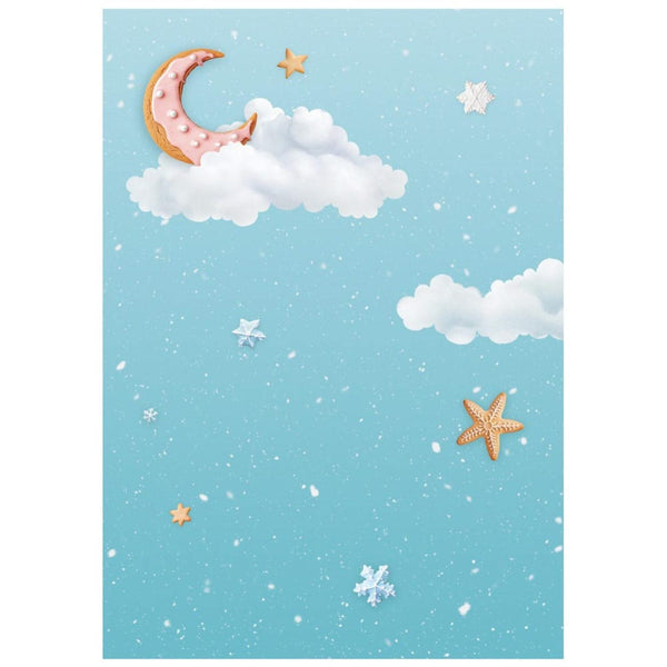 Stamperia Selection Rice Paper A6 Set of 8 - Candy Christmas Backgrounds
