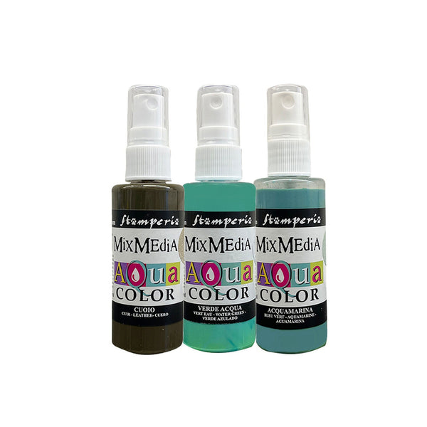 Stamperia Selection Set of 3 Aquacolor - Herbarium Silvae