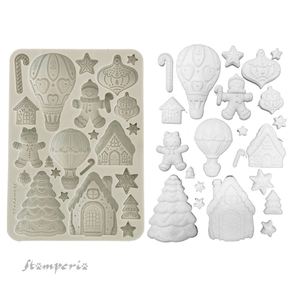 Stamperia Silicone Mould A5 - Candy Christmas Gingerbreads