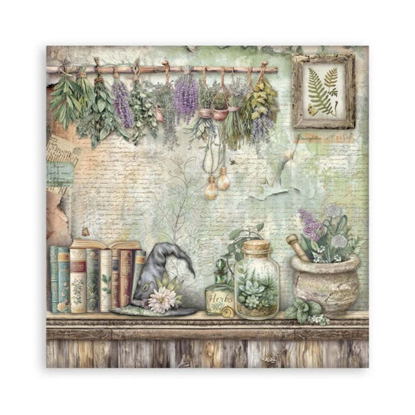 Stamperia Single-Sided Paper Pad 12" x 12" (22/pkg) - Herbarium Silvae