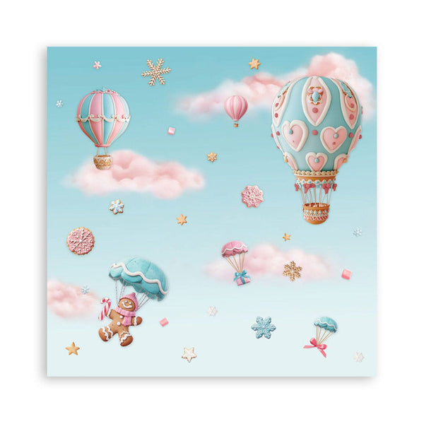 Stamperia Single-Sided Paper Pad 8"x 8" 22/Pkg - Candy Christmas