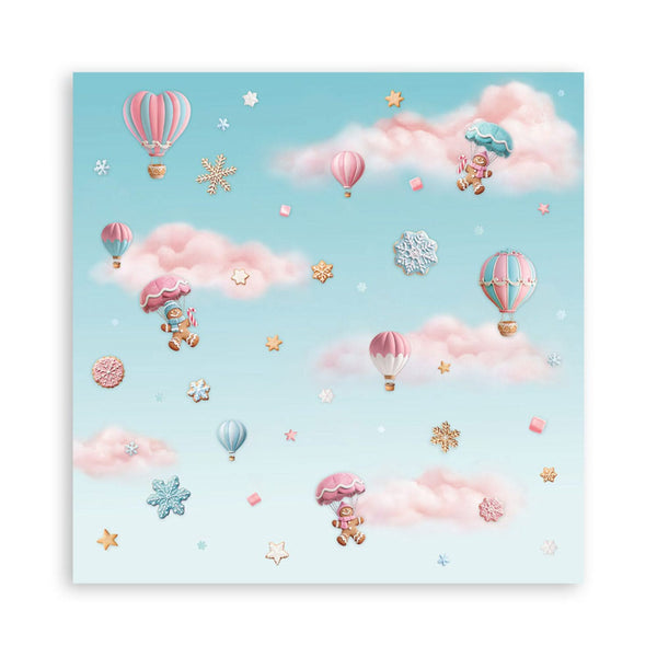 Stamperia Single-Sided Paper Pad 8"x 8" 22/Pkg - Candy Christmas