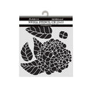Stamperia Thick Stencil 4.72" x 4.72" - Quiet Days Hydrangea