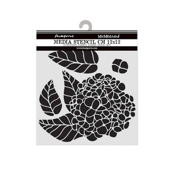 Stamperia Thick Stencil 4.72" x 4.72" - Quiet Days Hydrangea