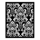 Decorative black and white pattern on a white background