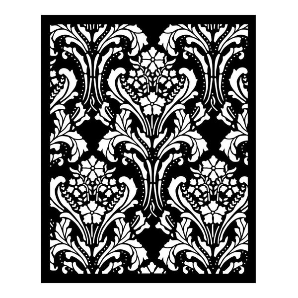 Decorative black and white pattern on a white background