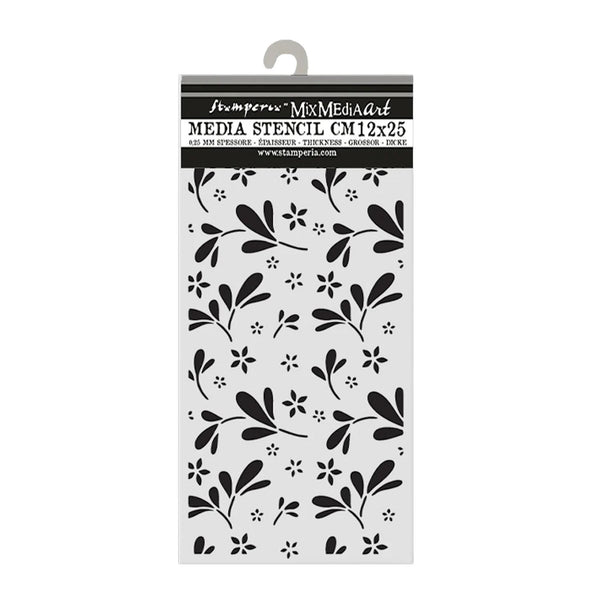 Floral stencils in packaging with Stamperia branding on a white background