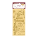 Stamperia Vintage Golden Transfer 4"x 8.5" - Merry Christmas