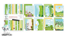 Collection of colorful paper pads with nature-themed designs on a white background, featuring the Craftlab brand.