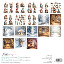 Collection of gnome-themed stickers and scenes on a white background
