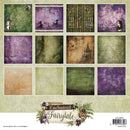 Collection of enchanted fairytale-themed paper designs with a decorative label at the bottom.