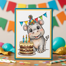 Studio Light Essentials Clear Stamps - Hippo Birthday