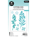 Studio Light cutting dies packaging with floral designs on a light blue background