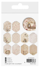 Set of decorative tags with vintage design on a white background