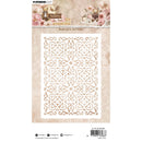 Decorative stencils with baroque pattern on a beige background
