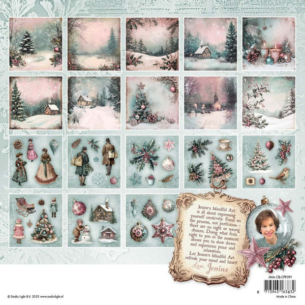 Studio Light Christmas Blush Collage Paper Pad - Backgrounds & Elements