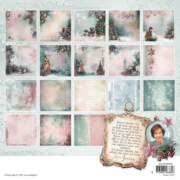 Studio Light Christmas Blush Designer Paper Pad 8"x8" - Backgrounds