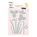 Studio Light Essentials cutting dies for daffodils on a pink background