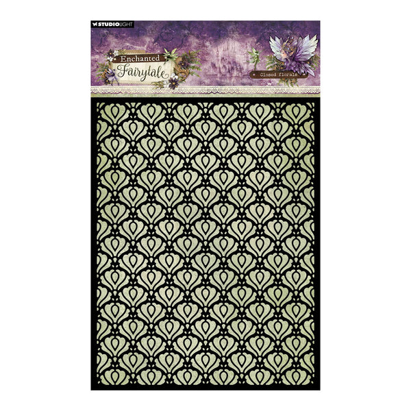 Decorative paper sheet with black and white pattern on a purple background, featuring 'Studio Light' branding.