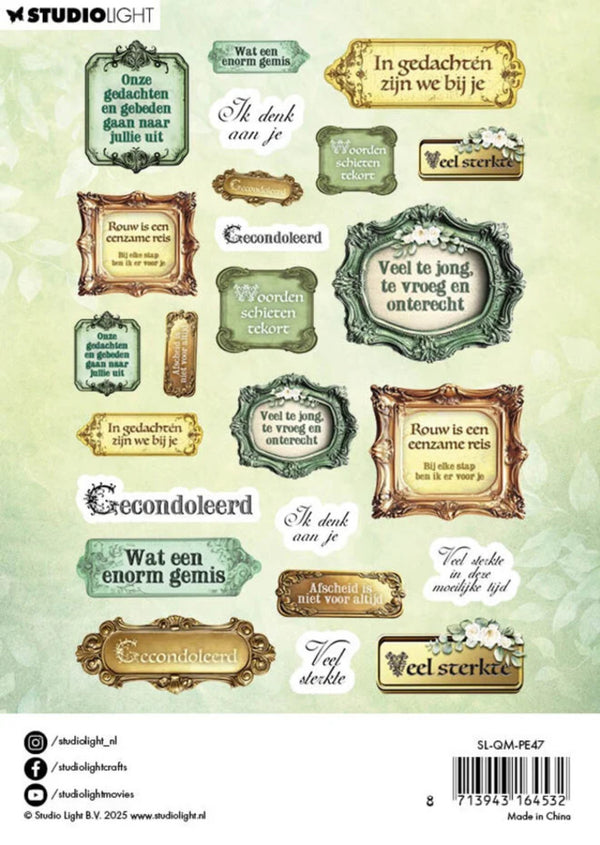 Studio Light Quiet Morning Paper Elements - Teksten NL