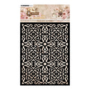 Decorative stencils with baroque pattern on a white background