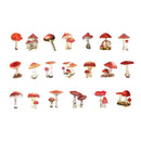 Poppy Crafts Floral Nature Sticker Pack - Red Mushrooms