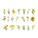 Poppy Crafts Floral Nature Sticker Pack - Yellow Flowers