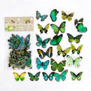 Poppy Crafts Butterfly Nature Sticker Pack - Green