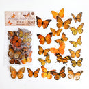 Poppy Crafts Butterfly Nature Sticker Pack - Orange