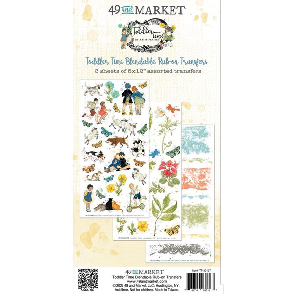 49 And Market Rub-On Transfer Set Toddler Time Blendable