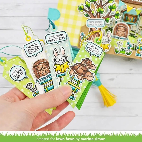 Lawn Clippings Colouring Stencils - Little Woodland Library Friends