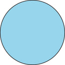 Solid light blue circle on a white background