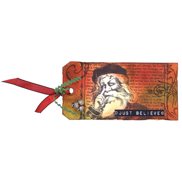 Tim Holtz Cling Stamp 2.5"X3.5" Christmas Miracle