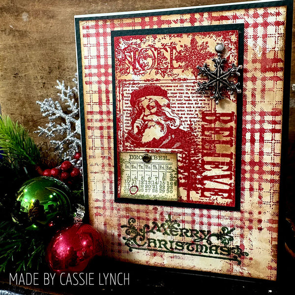 Tim Holtz Cling Stamp 2.5"X3.5" Christmas Miracle