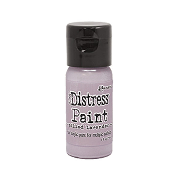 Bottle of Distress Paint labeled 'Dilled Lavender' on a white background