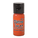 Orange bottle of Ranger Distress Paint with black cap on a white background