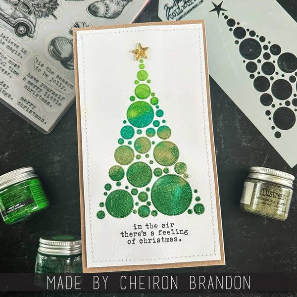 Tim Holtz Layered Stencil 4.125"X8.5" - Modern Tree^