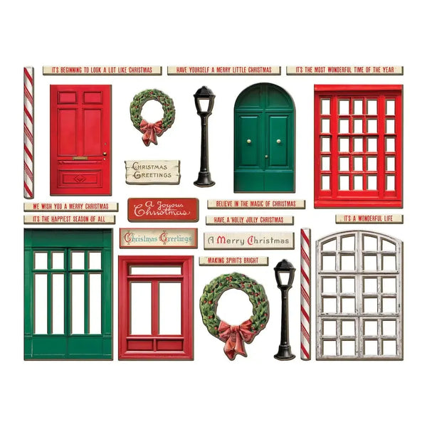 Tim Holtz Idea-Ology Baseboard Frames Christmas