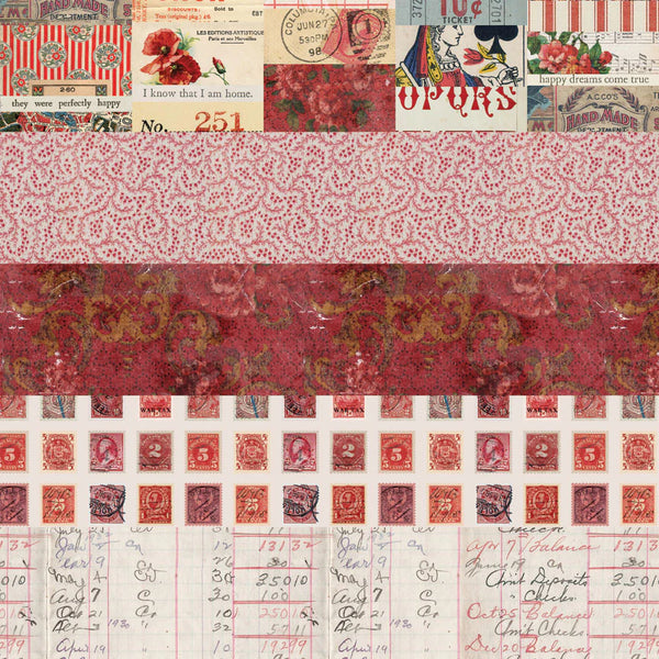 Tim Holtz - Advantus Idea-ology Double-Sided Cardstock 8"X8" 12/Pkg Palette Collection: Red