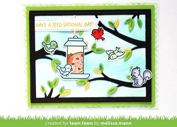 Lawn Fawn Clear Stamp Set - Backyard Bird Feeder