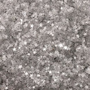 Textured gray surface with star patterns