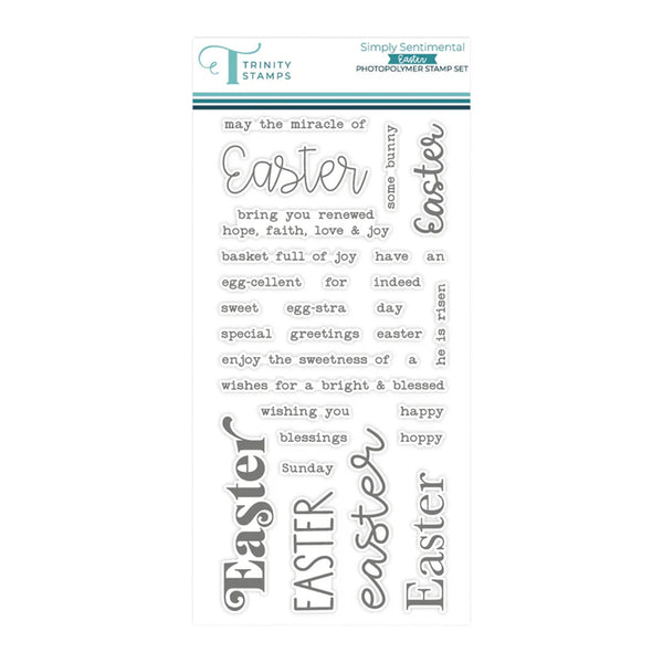 Trinity Stamps Easter stamp set on a white background