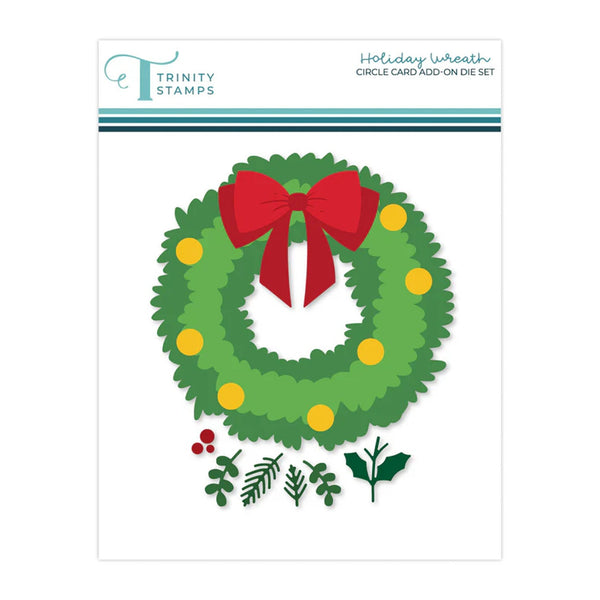 Trinity Stamps Circle Card Add-On Die Set - Holiday Wreath