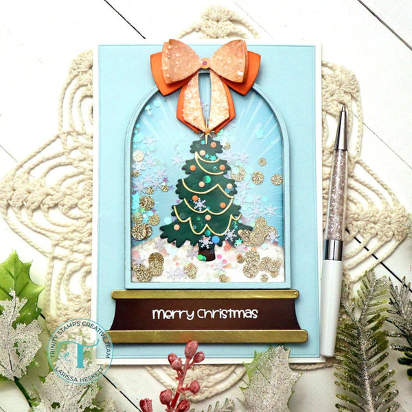 Trinity Stamps Circle Card Add-On Die Set - Snowglobe