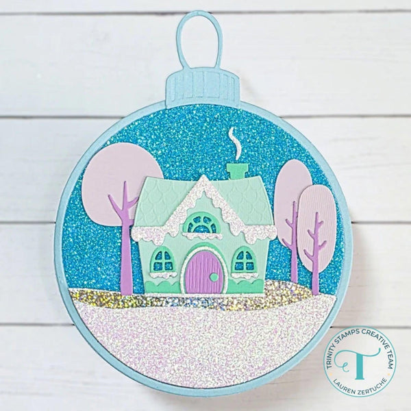 Trinity Stamps Circle Card Add-On Die Set - Snowglobe