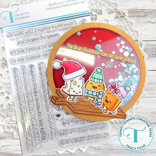 Trinity Stamps Circle Card Add-On Die Set - Snowglobe