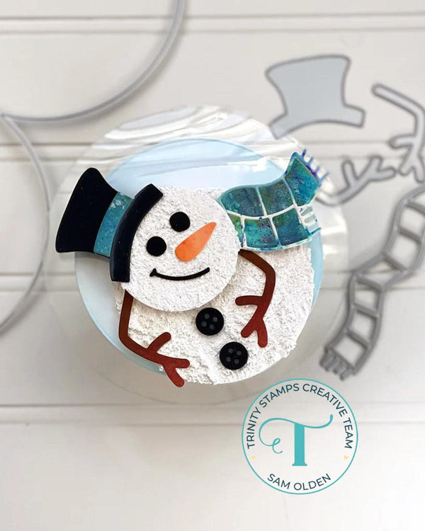 Trinity Stamps Circle Card Add-On Die Set - Snowman Parts