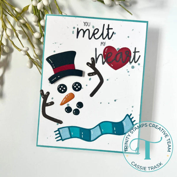 Trinity Stamps Circle Card Add-On Die Set - Snowman Parts